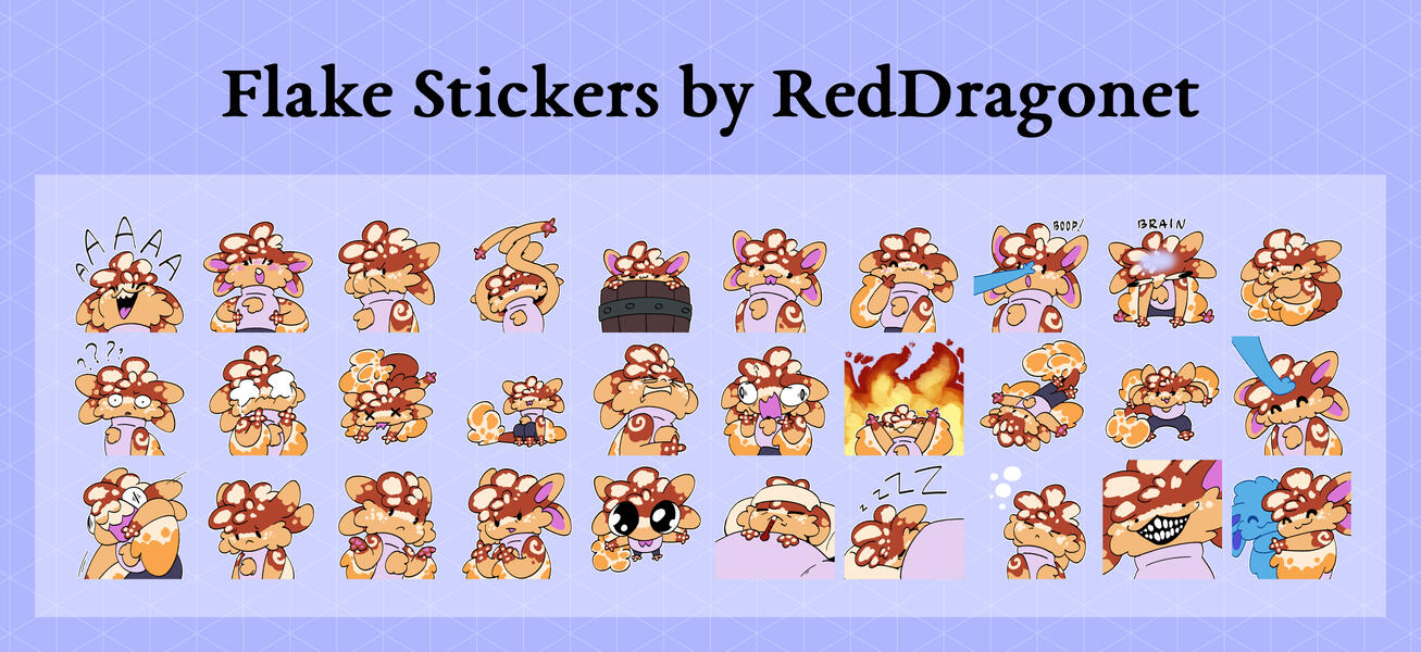 Set of Flake Stickers - December 2025