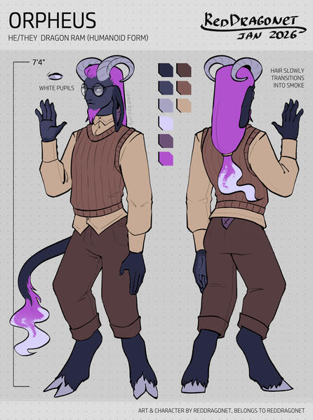 Orpheus Humanoid Form Reference Sheet - January 2026